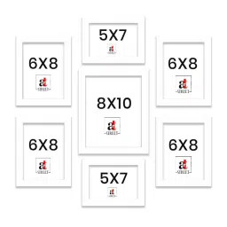 Art Street White Synthetic Country Side Wall Photo Frame - Set of 7 image 3