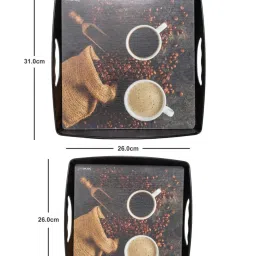 Servewell Decaf Melamine Bliss Square Trays - Set of 2 image 3