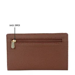 Baggit Mink Brown Textured Bi-Fold Wallet for Women image 3