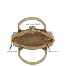 Baggit Olive Solid Medium Handbag image 3