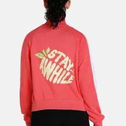 Puma Pink Cotton Printed Jacket image 2