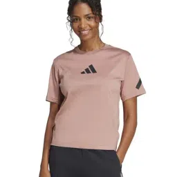 Adidas Pink Cotton Regular Fit Sports T-Shirt-picture-31