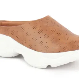 Fausto Women's Tan Mule Shoes image 5