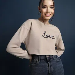 Forever 21 Beige Graphic Print Sweatshirt-picture-27