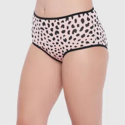 Clovia Peach Animal Print Panty image 3