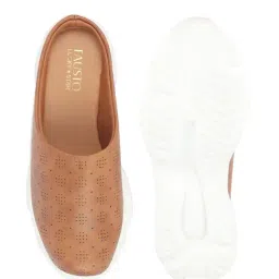 Fausto Women's Tan Mule Shoes image 3