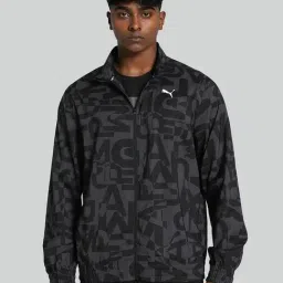 Puma Black Regular Fit Printed Sports Jacket-picture-26
