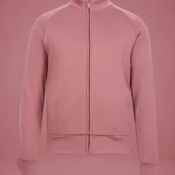 Rare Rabbit Pink Cotton Regular Fit Solid Sweatshirt image 5