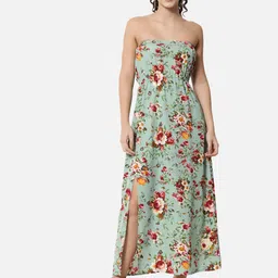 OTIRA Women Floral Printed Bandeau Maxi Dress-picture-14