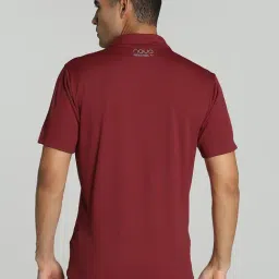 Puma Maroon Regular Fit Printed Sports Polo image 2