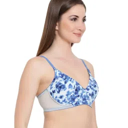 Clovia Blue Non-Wired Padded T-Shirt Bra image 4
