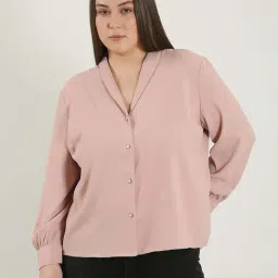 Vero Moda Curve Misty Rose Formal Shirt-image-13