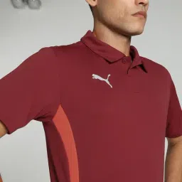 Puma Maroon Regular Fit Printed Sports Polo image 4