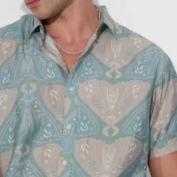 The Souled Store Blue Regular Fit Printed Shirt image 4