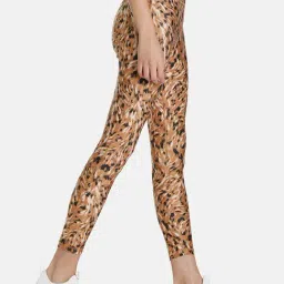Puma Safari Glam Brown Animal Print Tights image 4