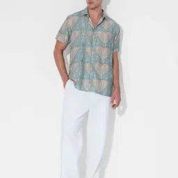 The Souled Store Blue Regular Fit Printed Shirt image 3