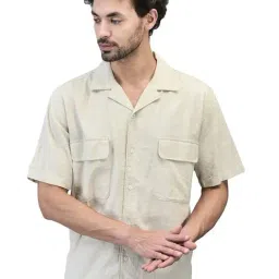 Woodland Beige Linen Regular Fit  Casual Shirts-picture-43