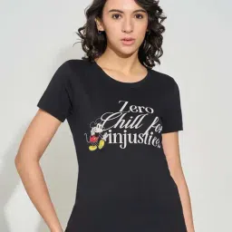 Ajile By Pantaloons Black Oyster Regular Fit Printed T-Shirt-image-30