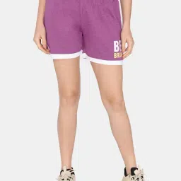 Rosaline by Zivame Purple Sports Shorts-image-92