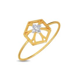 Kisna Diamond & Gold Jewellery Andrea 14k (585) Diamond & Gold Ring For Women-picture-16