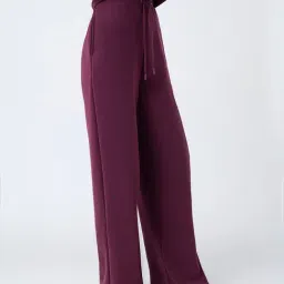 studiofit women Studiofit by Westside Wine Embellished High-Rise Cotton-Blend Pants-picture-22