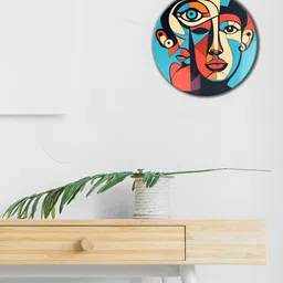 THE QUIRKY HOME Hidden Depths Blue & Red Printed Ceramic Wall Plates-image-78