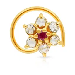 Malabar Gold and Diamonds 18k Yellow Uncut diamond Nosepin for Women-image-86