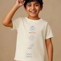 TALES & STORIES Boys Typography Printed T-shirt image 1
