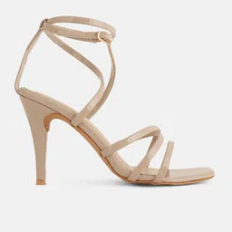 Get Glamr Strappy Stiletto Sandals With Buckle image 3