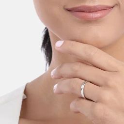 Zavya 92.5 Sterling Silver Adjustable Ring in Rhodium-Plating-picture-34