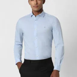 Peter England Perform Light Blue Slim Fit Shirt-image-61