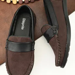 Steprite Colour Blocked Moccasins Loafers - Brown-picture-23