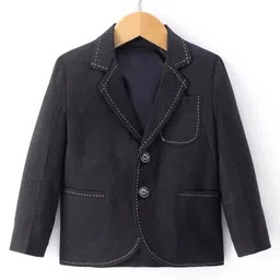 Rikidoos Full Sleeves Embroidered Blazer - Dark Grey-picture-10