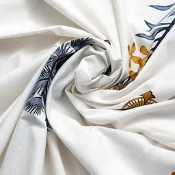 KIDS WONDERS Pure Cotton Bedsheet and Pillow Set King Size - Blue & White image 2