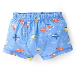 Babyoye 100% Cotton with Antibacterial Finish Airplane Printed Briefs Pack of 3 - Multicolour image 2