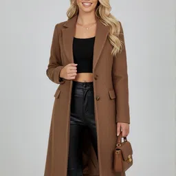 DressBerry Women Solid Single-Breasted Regular Fit Overcoat-picture-30
