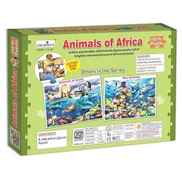 Creative Animals Of Africa Jigsaw Puzzle Multicolour - 100 Pieces image 3