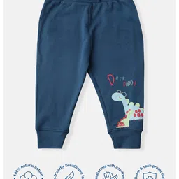 nautinati Nauti Nati Cotton Dinosaur Printed Track Pants - Navy Blue image 4