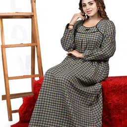 Bindass Female Collection Printed Maxi Nightdress-picture-25
