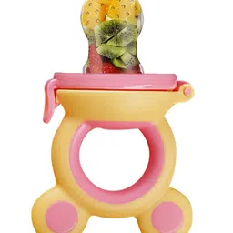 The Cheeky Kidzz BabyManicure Pedicure Grooming Nail Egg Kit 4 In 1 With Fresh Fruit Feeder Nibbler Teether(PINK) image 4