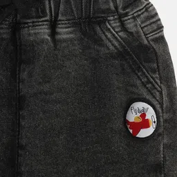 MINI KLUB Cotton Denim Mild Washed Jeans - Black image 5