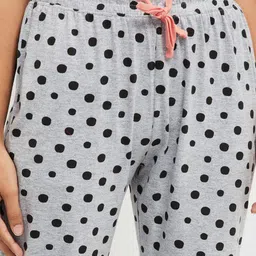 max Women Pink & Grey Printed Night Suit WR21AZ image 3