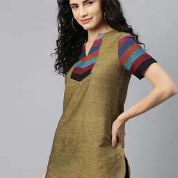 Cottinfab Mustard Cotton Regular Fit Top image 3