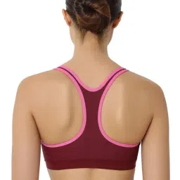 Triumph Red Triaction 134 Top Padded Wireless Medium Bounce Control Reversible Sports Bra image 4