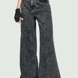 Kotty Black High Rise Wide Leg Jeans-picture-13