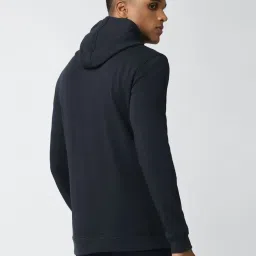 Van Heusen Navy Regular Fit Printed Hooded Sweatshirts image 2