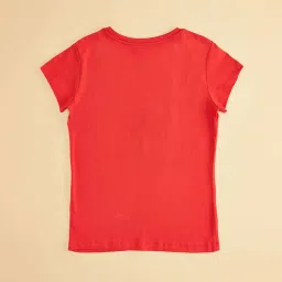 Pantaloons Junior Red Cotton Printed T-Shirt image 3