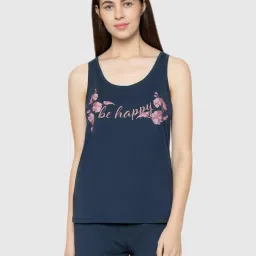 Triumph Navy Graphic Print Shorts Set image 1