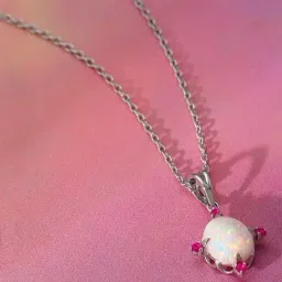 GIVA 925 Silver Opal Dreams Pendant with Link Chain-picture-31