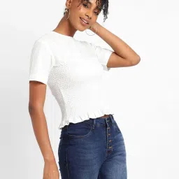 Forever 21 White Cotton Top image 3